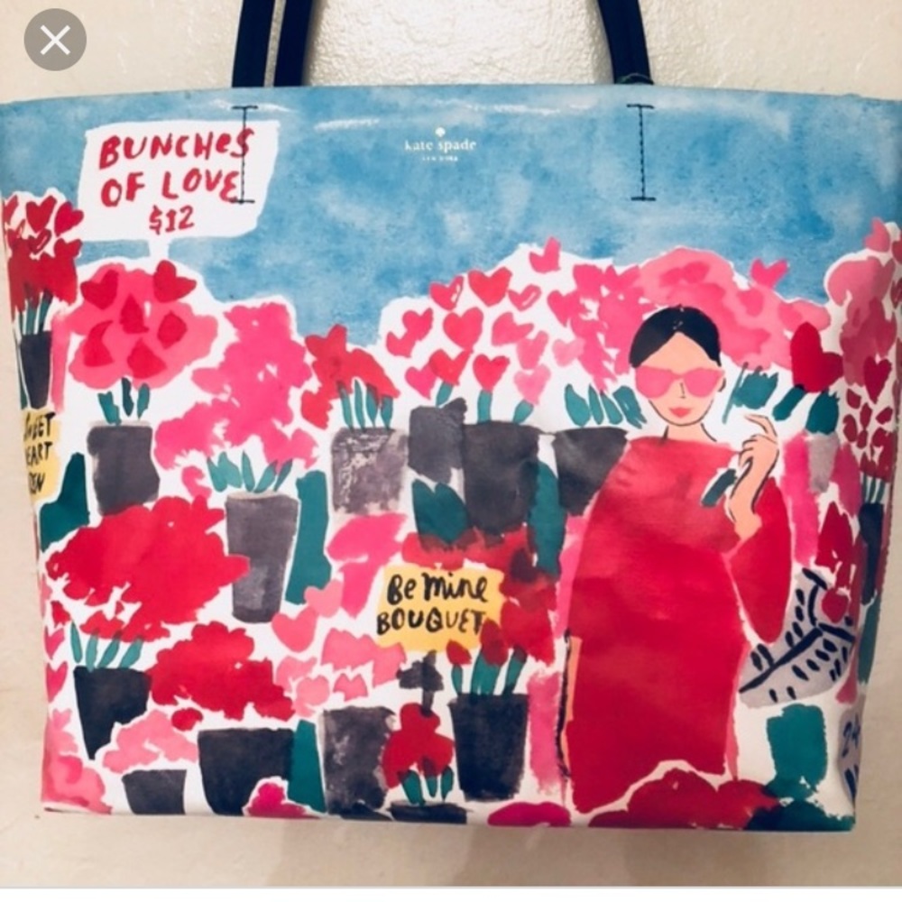 ♠️RARE! Kate Spade Be Mine Rose Market Hallie Tote (NWOT-preowned)